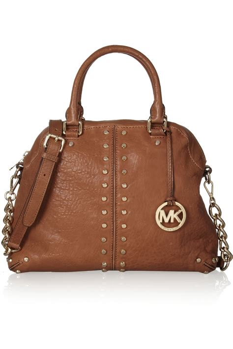 michael kors tas met studs|michael kors leather shoulder bag.